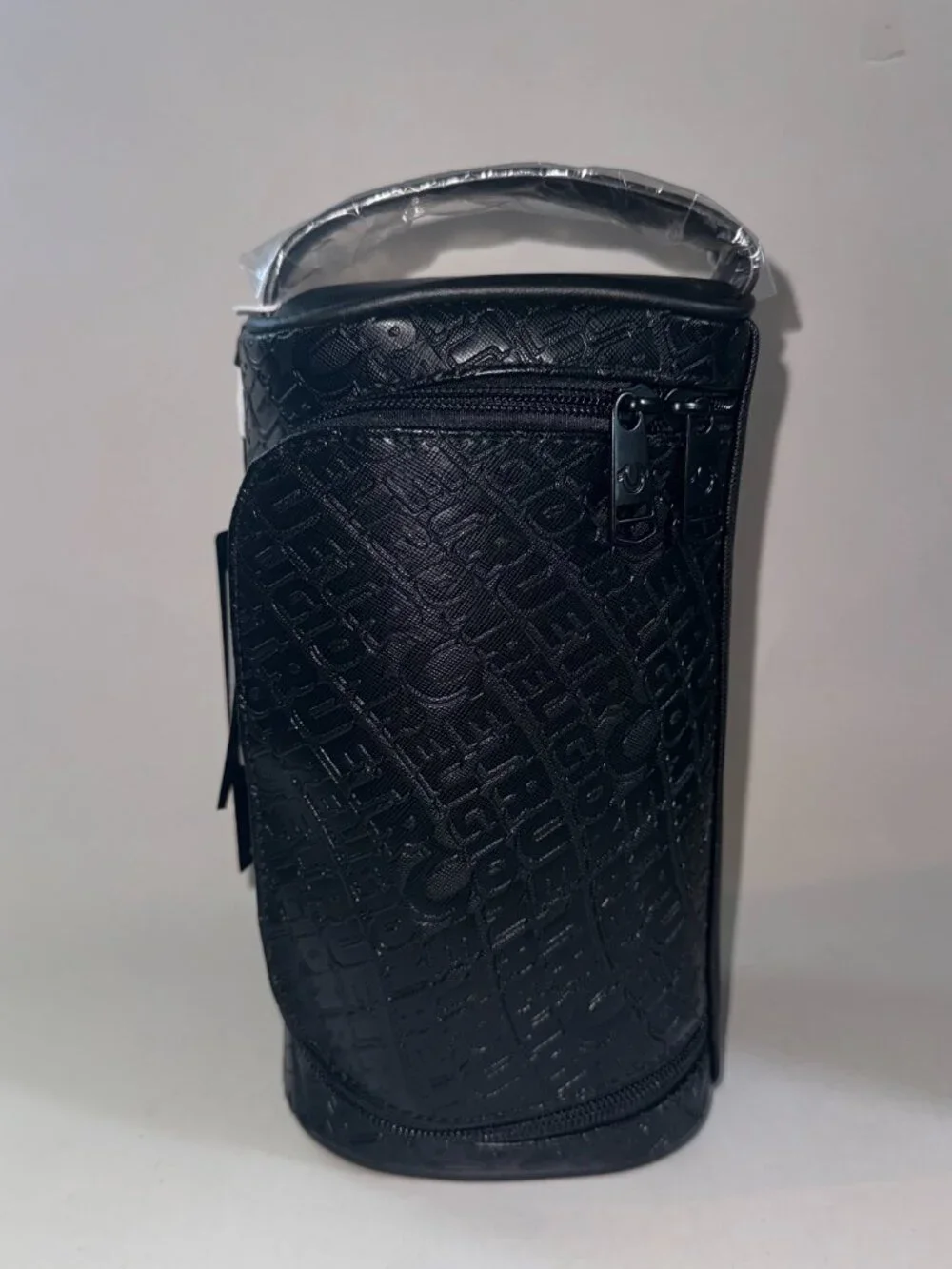 True Religion Jumbo Toiletry bag Text Monogram Main Zippered Storage Cavity